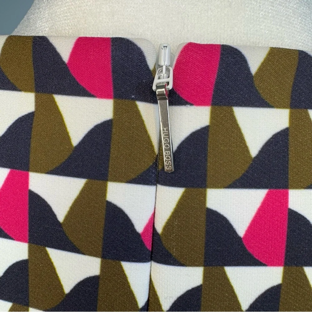 NWOT Hugo Boss Dareika Anthracite Sheath Above The Knee Dress, US 0, Multicolor - Picture 11 of 14